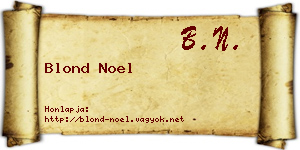 Blond Noel névjegykártya