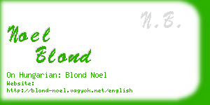 noel blond business card